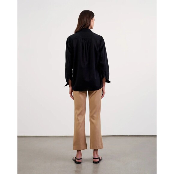 Nili Lotan Daniel Voile Tuxedo Pintucked Buttondown Tunic Shirt Top M NEW 281709 - Picture 4 of 8